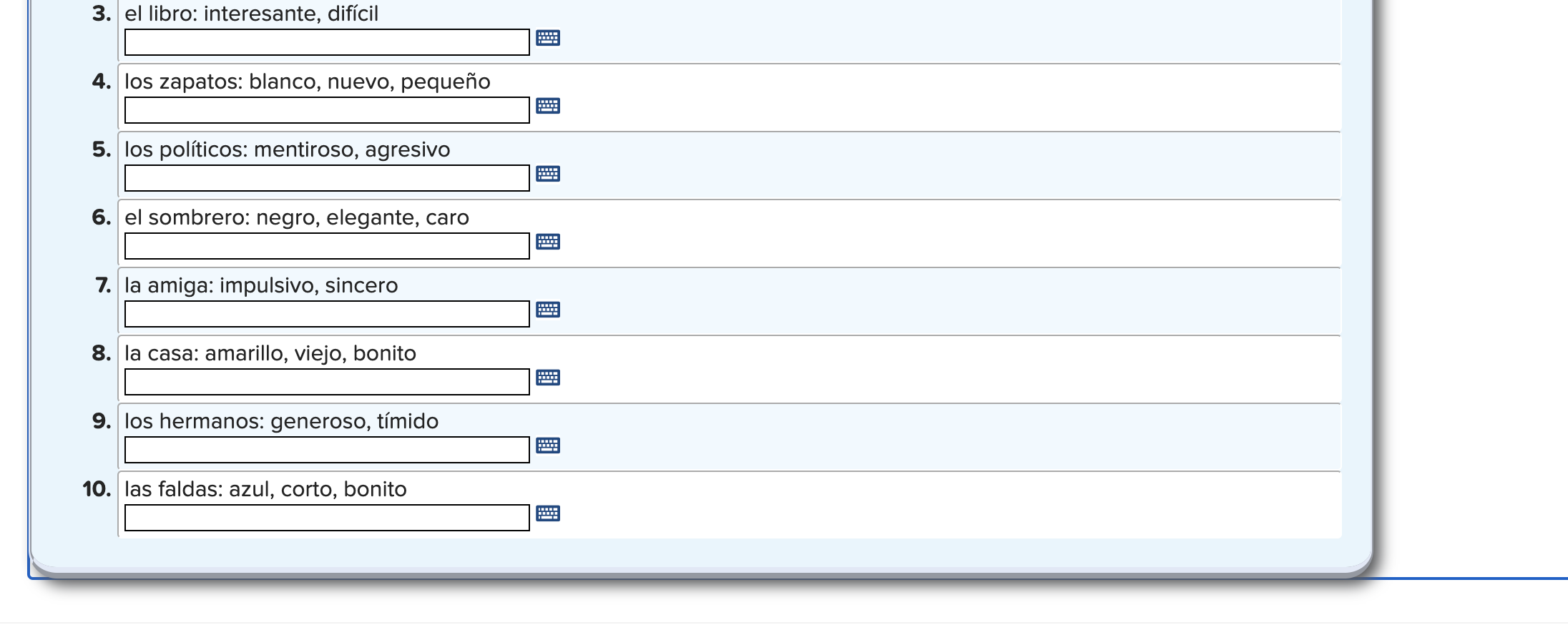 1.3 Using Adjectives and Nouns Together Agreement