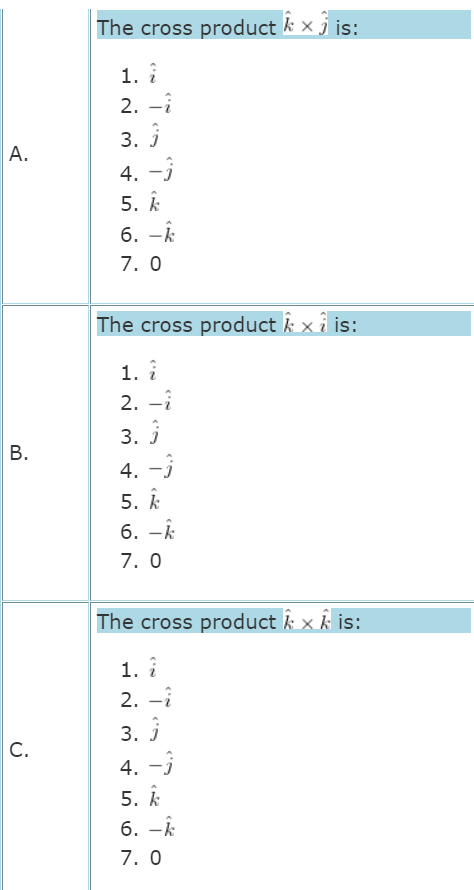 Solved The Cross Product X J Is 1 I 2 3 I 4 A Chegg Com