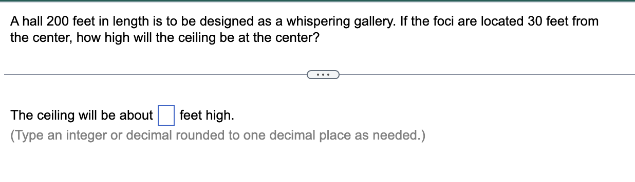 Solved A hall 200 feet in length is to be designed as a | Chegg.com