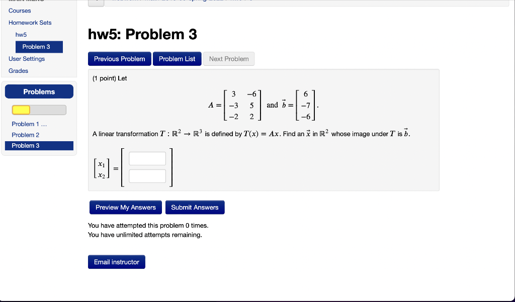 Solved Courses Homework Sets Hw5 Hw5: Problem 3 Problem 3 | Chegg.com