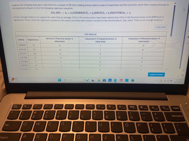 Solved Suppose the following data were collected from a | Chegg.com