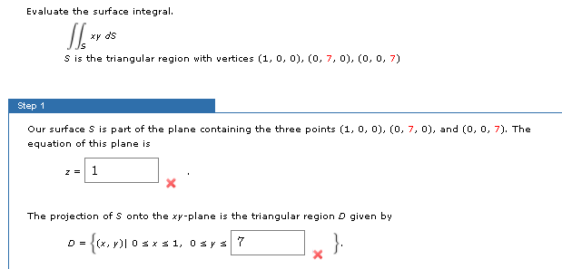 Solved Evaluate The Surface Integral Xy D S S Is The Tri Chegg Com