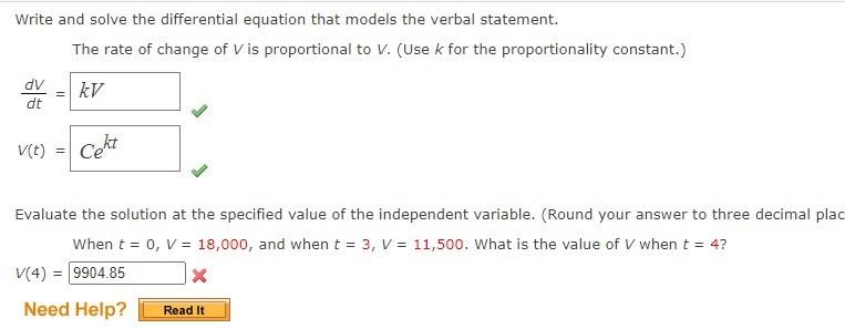 Solved Write and solve the differential equation that models | Chegg.com