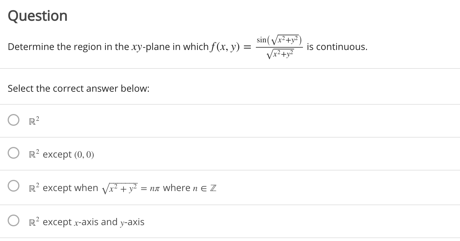 Solved Question: Determine The Region In The Xy-plane | Chegg.com