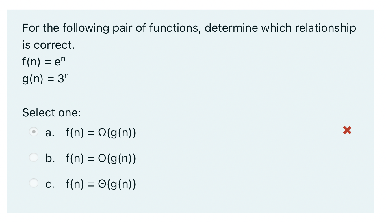 Solved For The Following Pair Of Functions, Determine Which | Chegg.com