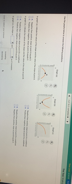 Solved Use The Graphs Below To Answer The Following Chegg Com