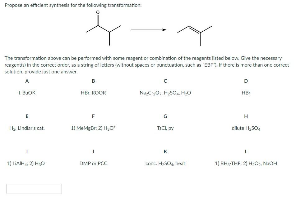 Solved Propose an efficient synthesis for the following | Chegg.com