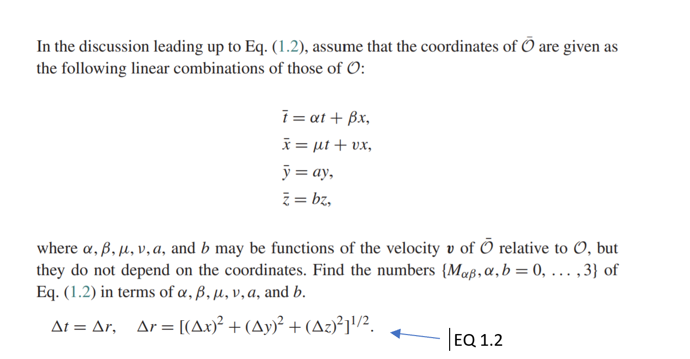 Solved In The Discussion Leading Up To Eq 1 2 Assume Chegg Com