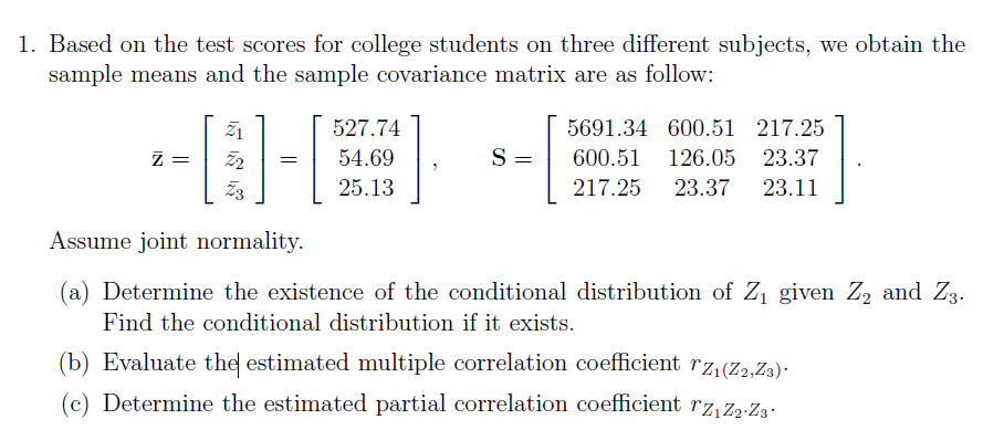 Solved Based on the test scores for college students on | Chegg.com