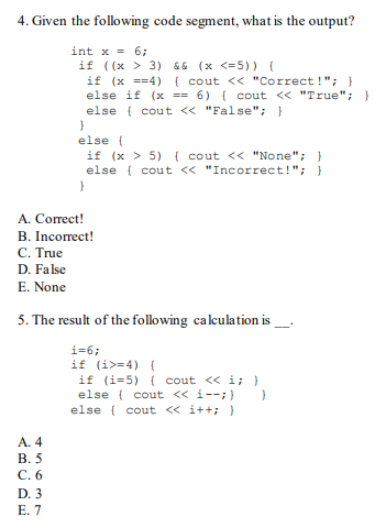 Solved 1. Given the following code segment, what is the | Chegg.com