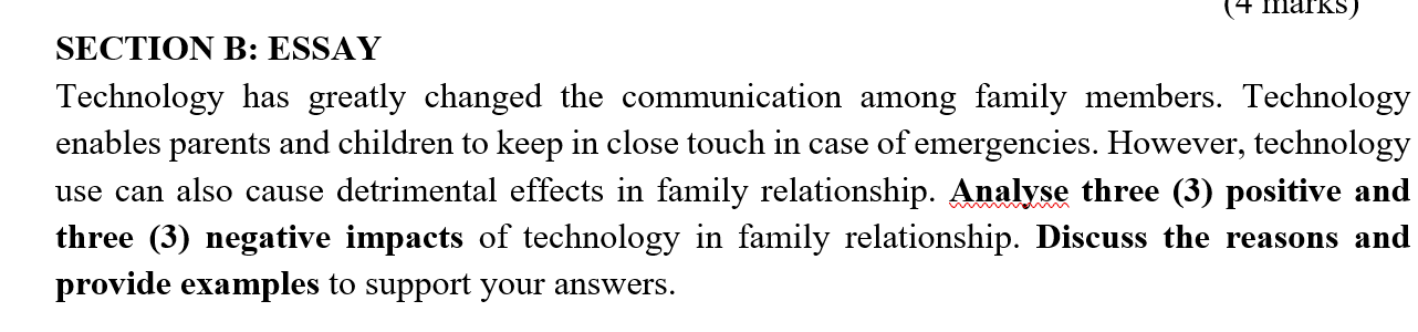relationship with family members essay