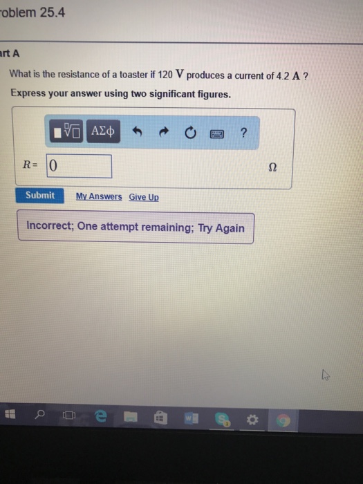 Solved oblem 25.4 rt A What is the resistance of a toaster
