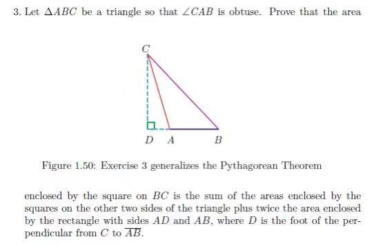 Solved 3 Let bc Be A Triangle So That Zcab Is Obtuse Chegg Com