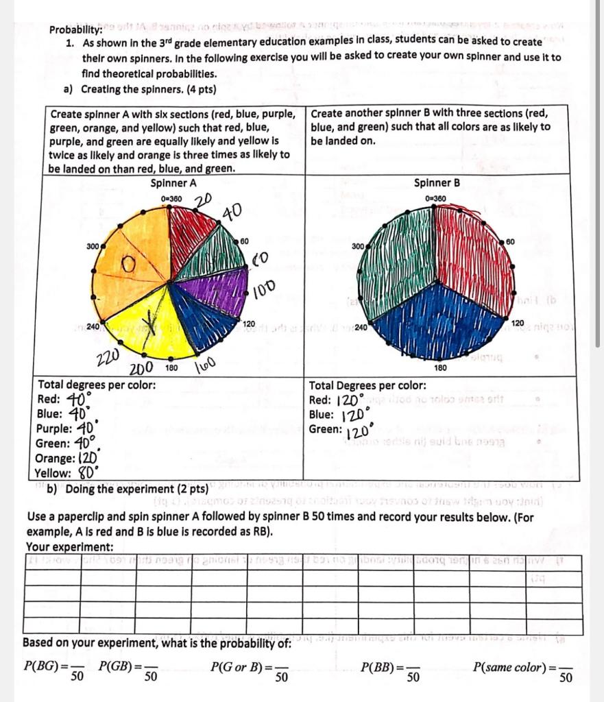 Probability: YONG 1. As shown in the 3rd grade | Chegg.com