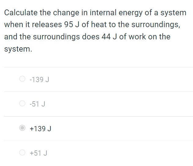 Solved Calculate the change in internal energy of a system | Chegg.com