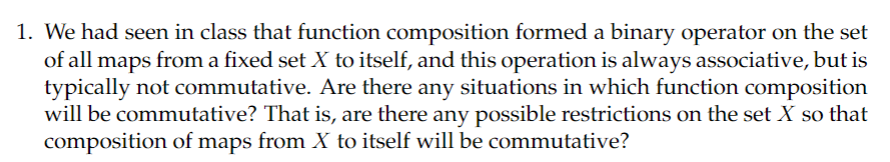 Solved 1. We had seen in class that function composition | Chegg.com