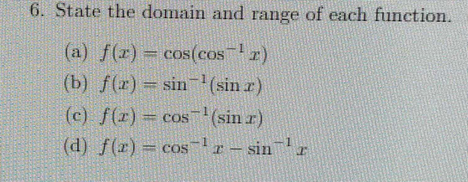 state the range of sin x function