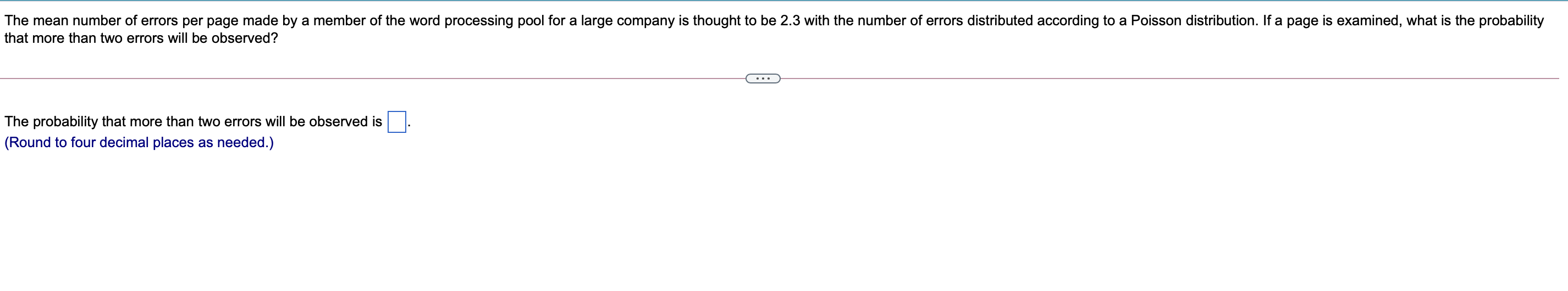 Solved The mean number of errors per page made by a member | Chegg.com