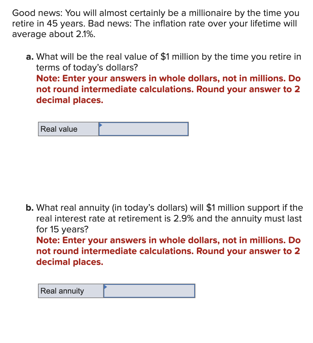 Solved Good news: You will almost certainly be a millionaire | Chegg.com