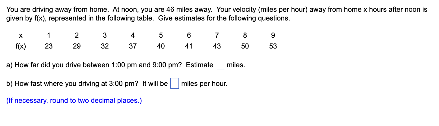 3 miles away in minutes driving