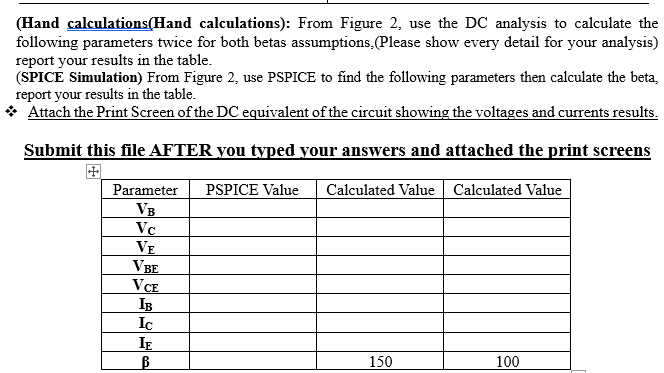 Solved (Hand calculations(Hand calculations): From Figure 2, | Chegg.com