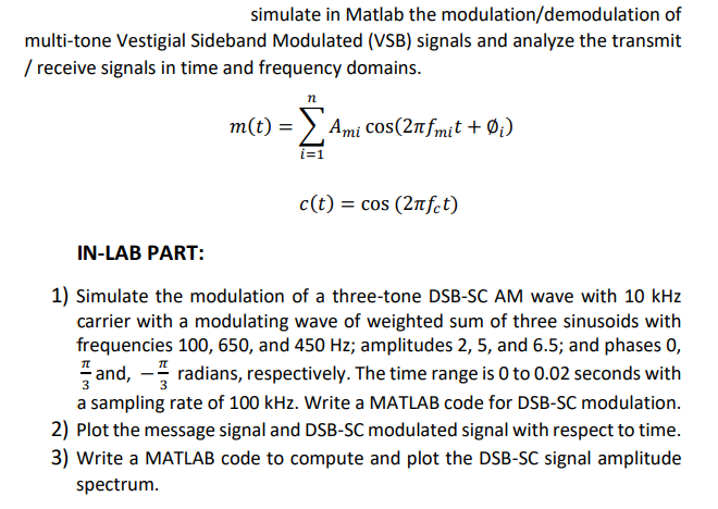Code matlab vsb modulation Amplitude Modulation