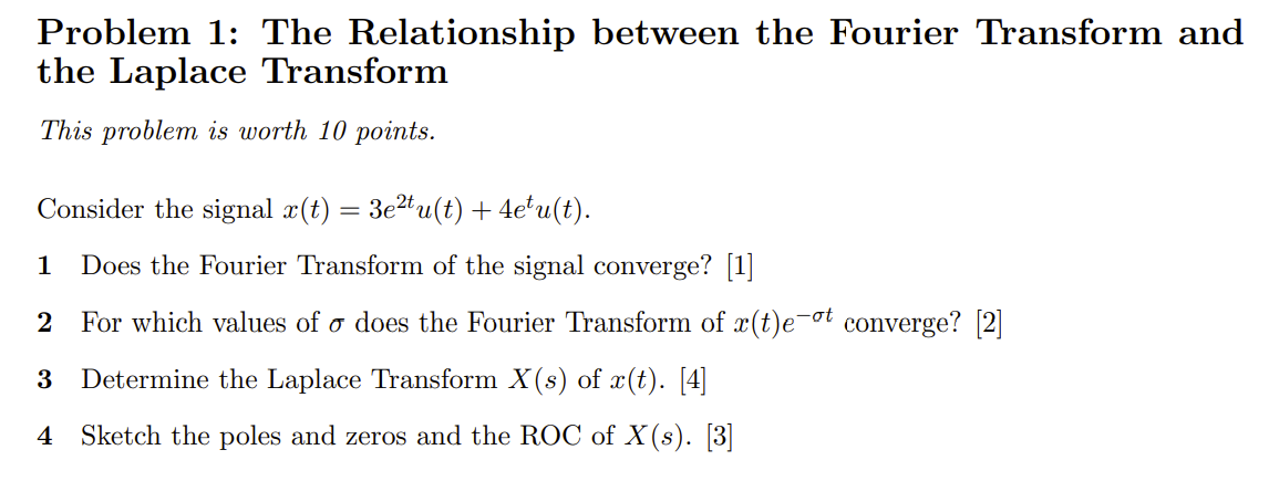 Solved Problem 1: The Relationship between the Fourier | Chegg.com