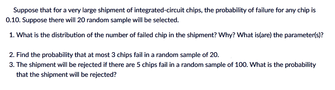 Solved Suppose that for a very large shipment of | Chegg.com