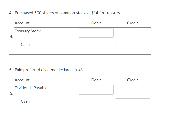 Solved Instructions: Complete the journal entries for the | Chegg.com