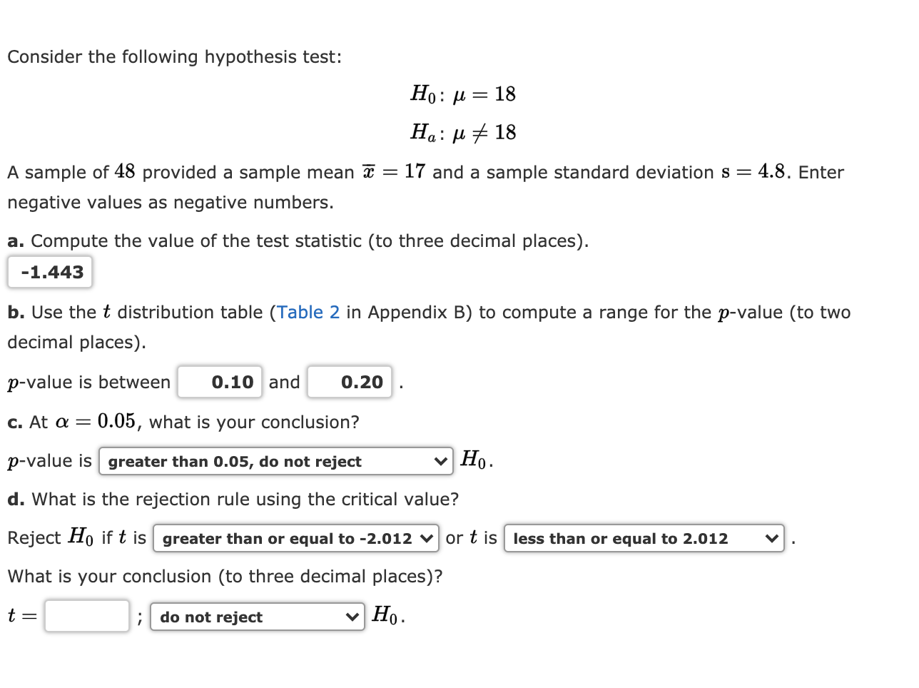 Solved Consider The Following Hypothesis Test Ho U 18 H Chegg Com
