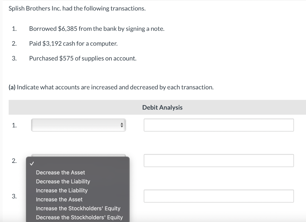Solved (a) Indicate what accounts are increased and | Chegg.com