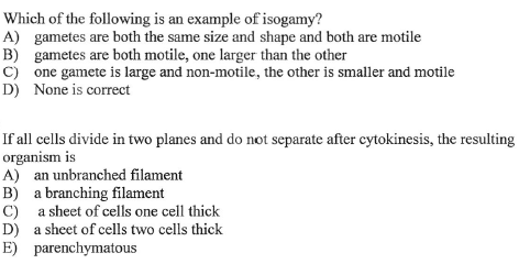 Solved Which type of general life cycle found in algae is | Chegg.com