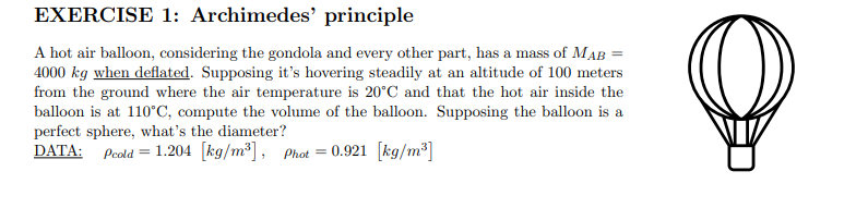 solved-exercise-1-archimedes-principle-a-hot-air-balloon-chegg