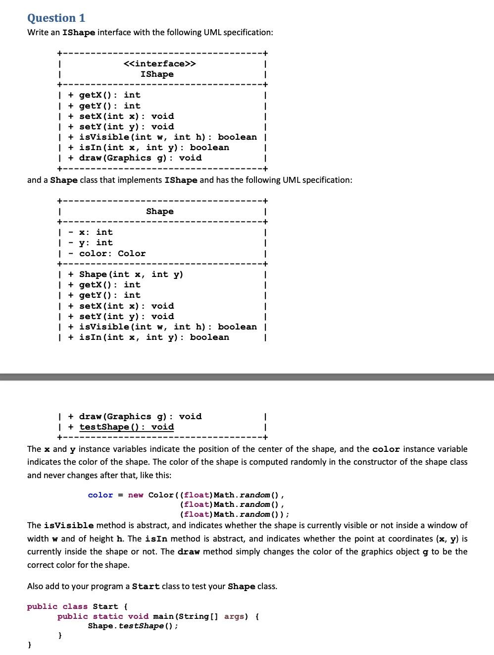 Java, already posted all the questions, plz answer | Chegg.com