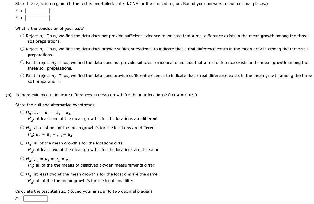 Solved An experiment was conducted to determine the effect | Chegg.com