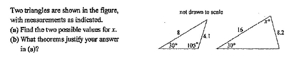 Solved Two triangles are shown in the figure, with | Chegg.com