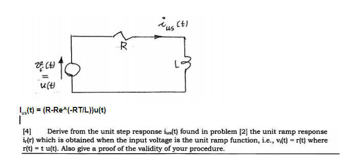 Solved ius ct R 27. (H) U(H) us(t) = (R-Re^(-RT/L))u(t) | | Chegg.com
