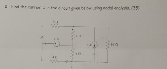 Solved Find the current I in the circuit given below using | Chegg.com