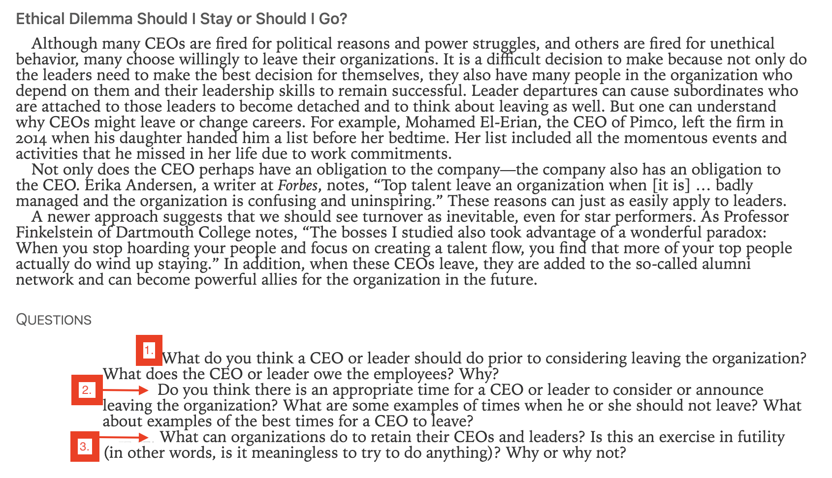 Solved Ethical Dilemma Should I Stay or Should I Go? | Chegg.com