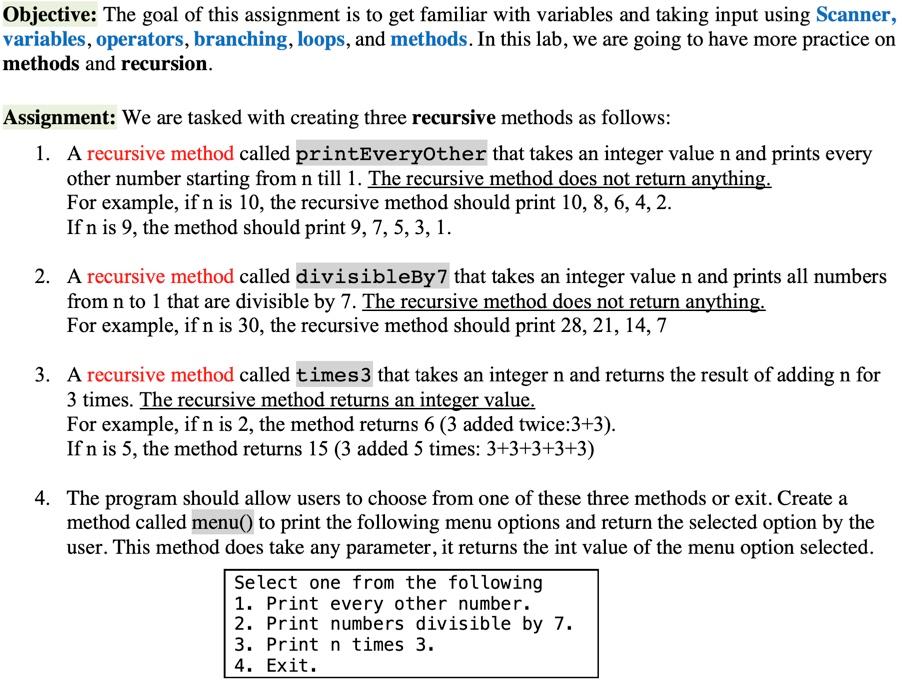 Solved Objective: The goal of this assignment is to get | Chegg.com