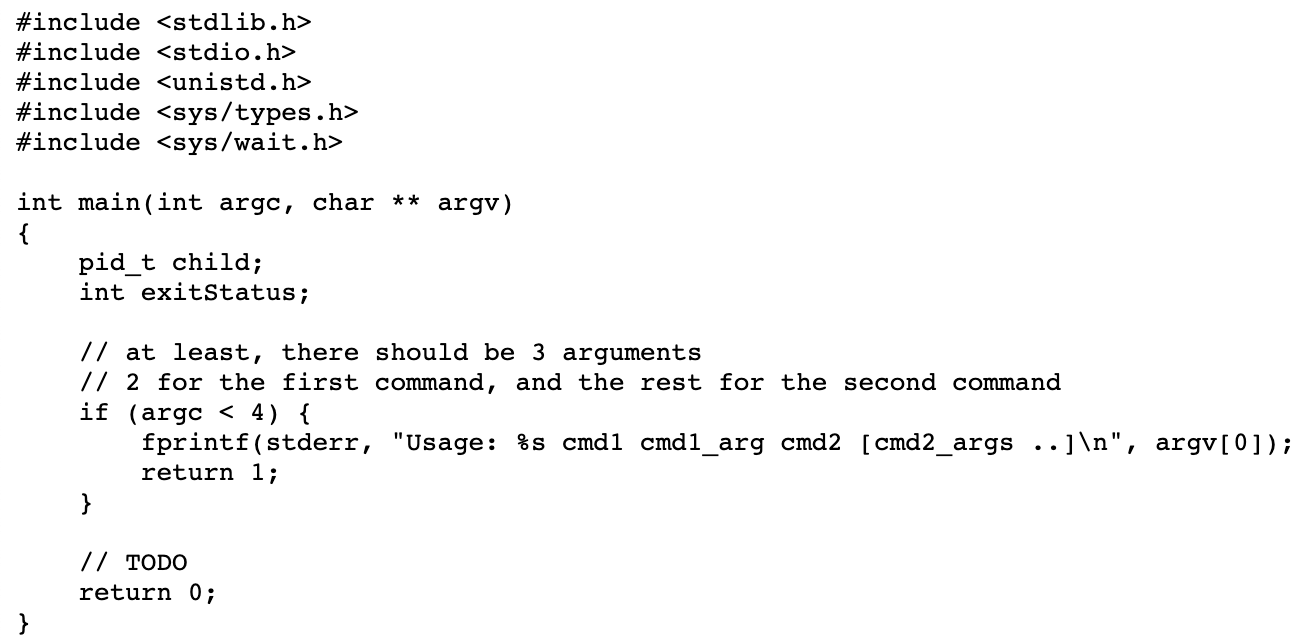 Part 1. (100 points) run2 should use the fork and