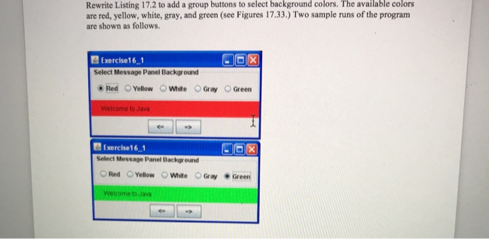 Solved select background colors. The available colors | Chegg.com
