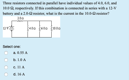 Solved Three Resistors Connected In Parallel Have Individual | Chegg.com