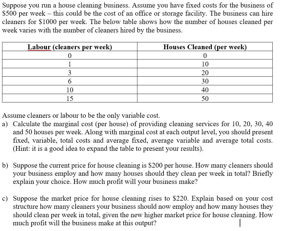 solved-suppose-you-run-a-house-cleaning-business-assume-you-chegg