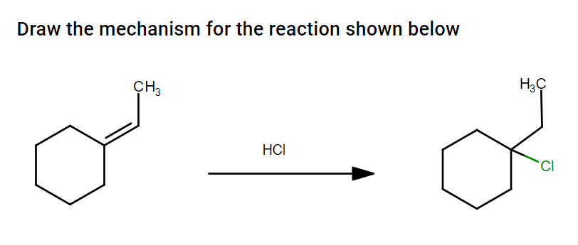 Solved Draw the mechanism for the reaction shown below CH3 | Chegg.com