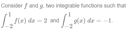 Solved Consider f and g, two integrable functions | Chegg.com