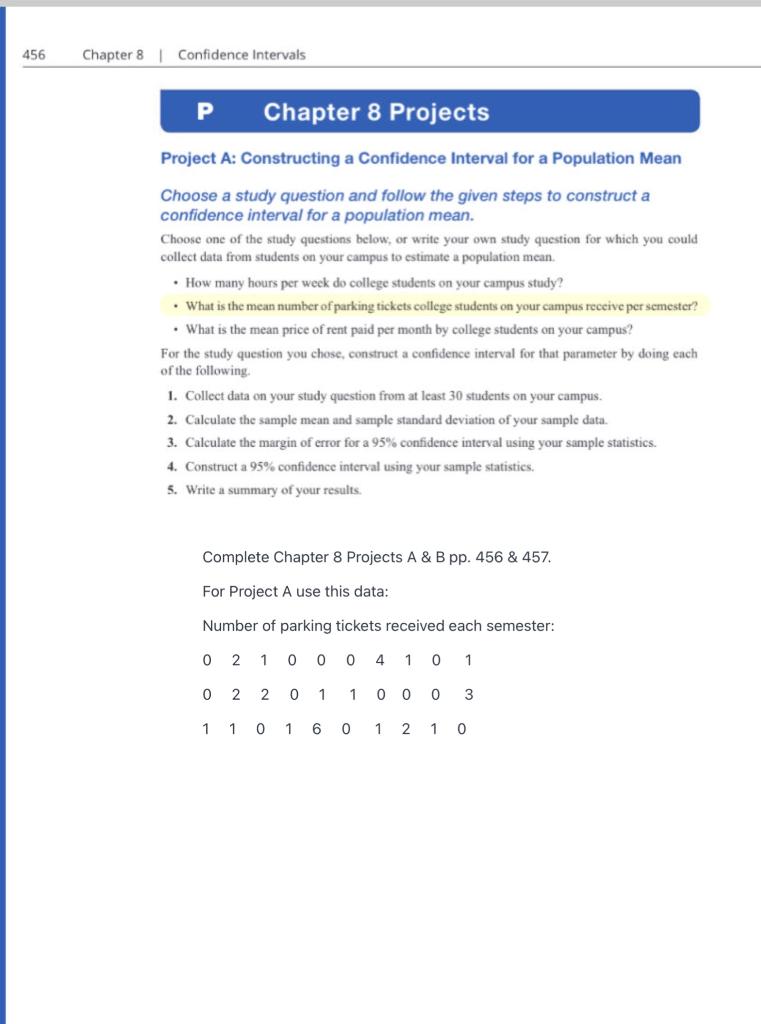 Solved 456 Chapter 8 Confidence intervals P Chapter 8 | Chegg.com