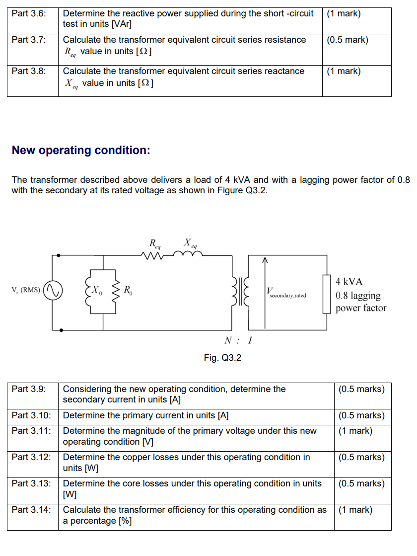 Solved The equivalent circuit of a single-phase transformer | Chegg.com