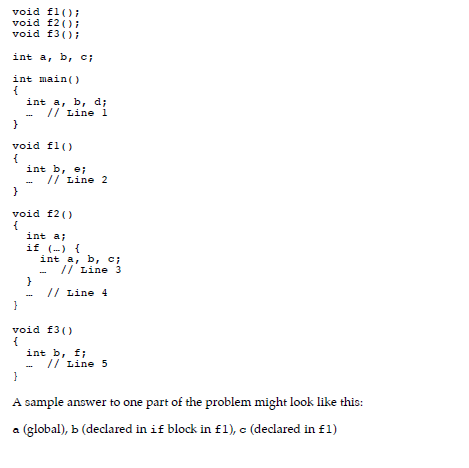 Solved 3. The following questions refer to the skeletal C++ | Chegg.com
