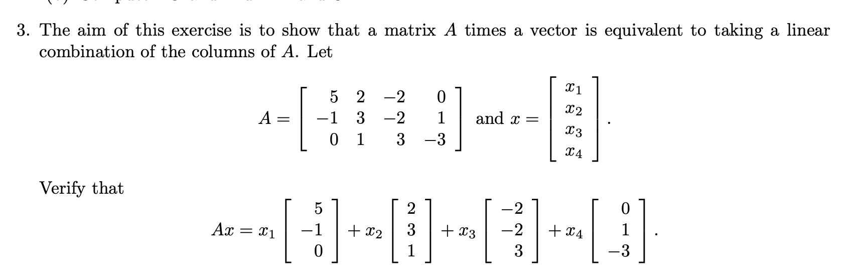 Solved 3. The aim of this exercise is to show that a matrix | Chegg.com